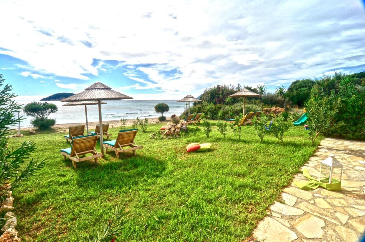 Beachfront Andriana Villa With Mini Pool And Spa Василикос Экстерьер фото