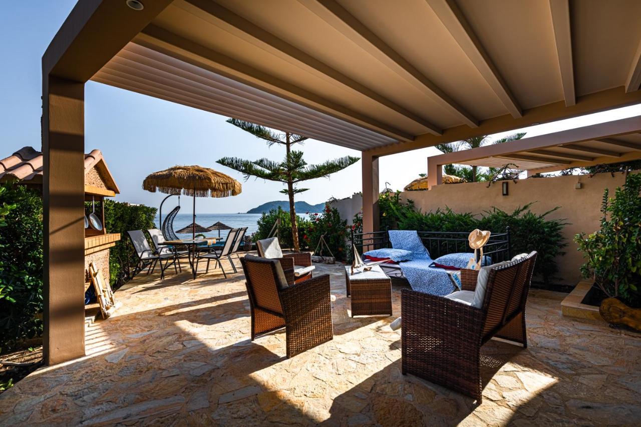 Beachfront Andriana Villa With Mini Pool And Spa Василикос Экстерьер фото